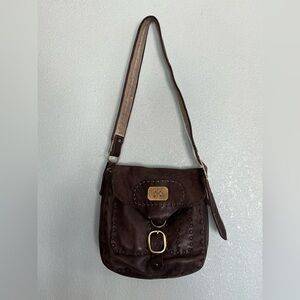 Vintage Handmade Soft Leather Satchel Crossbody Bag Purse